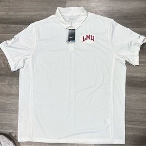 Nike Golf Dri-Fit LMU Lions Polo Shirt White 2XL Tour Performance Mens